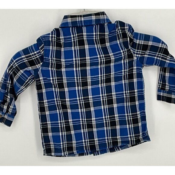 Disney Baby Mickey Mouse Plaid‎ Button-Up Shirt 24M Cotton - Picture 6 of 6